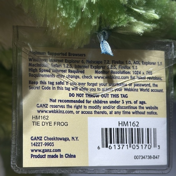 Webkins | tie dye frog | frog from 2008 - Picture 6 of 6